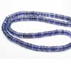 Natural Blue Iolite Smooth Polished Tyre Wheel Beads Strand 14 Inches and Size 5mm to 6mm approx.